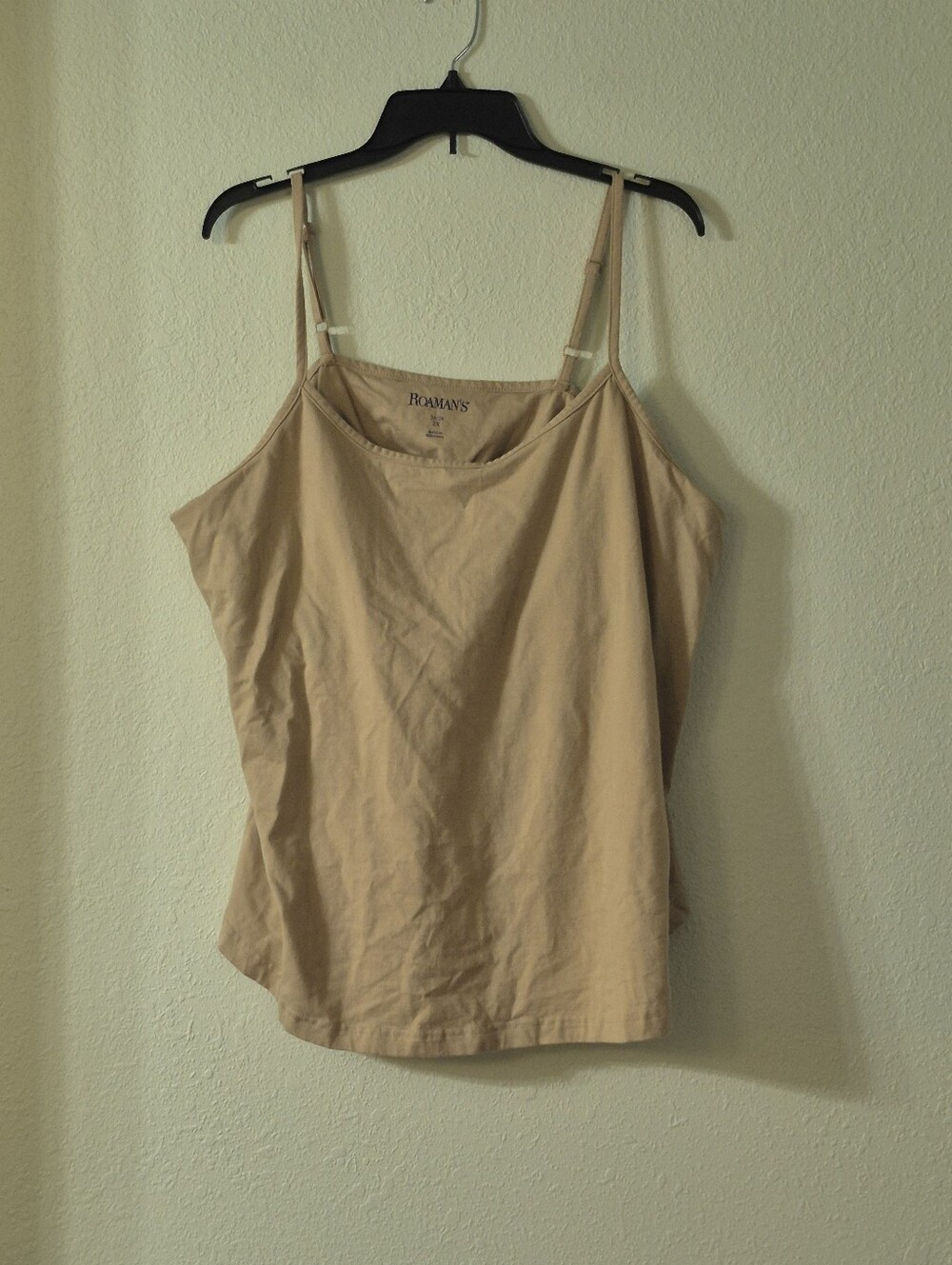 Roaman's Beige Spaghetti Strap Camisole